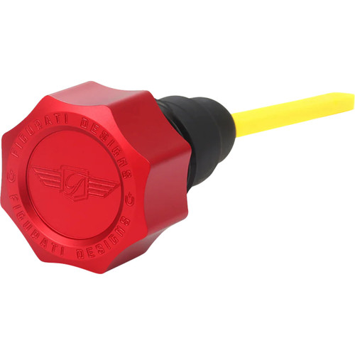 Figurati Designs #FDP01-TCSM-R - Performance Magnetic Oil Dipstick - Curved - Red - '07-'16 Touring/Trike