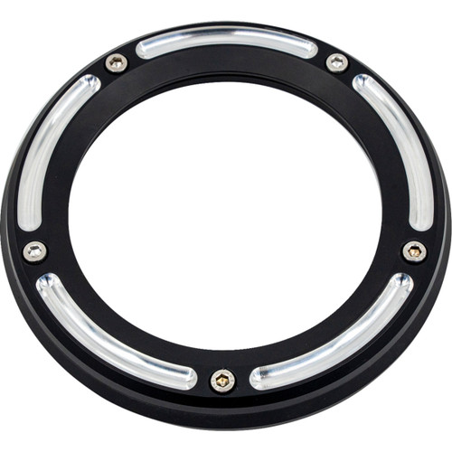 Trask #TM-0041RC - Assault Derby Cover with Window - Reverse Cut - Big Twin