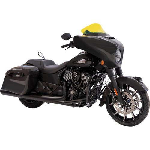 Klock Werks #KWW-04-0633 - Ice Flare® Windshield - 10" - Yellow Ice - '14-'26 Indian