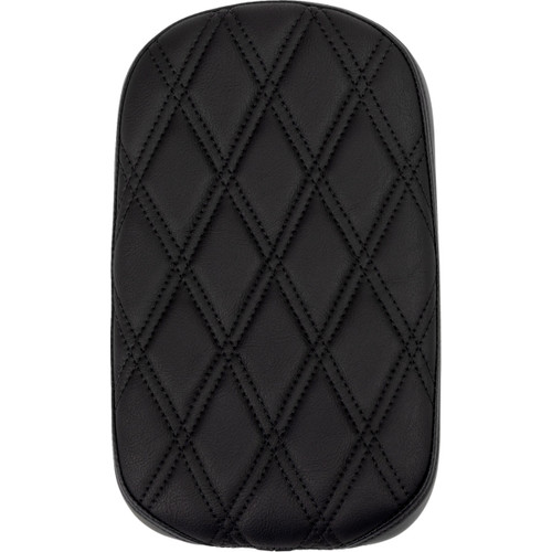 Drag Specialties Seats - Rear Solo Seat - Wide - Double Diamond - Black Stitch - FLH/FLT '97-'23