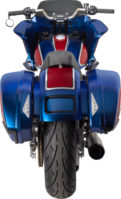 Bagger Nation #CRF-M8ST-LR-B - The Fix Rear Fender - Black Frame Plate - M8 Softail