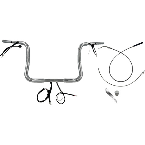 FAT Baggers INC. #939012 - 1-1/4" EZ Install Round Top Handlebar - 12" - Chrome