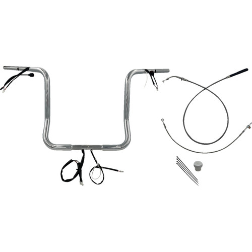 FAT Baggers INC. #939016 - 1-1/4" EZ Install Round Top Handlebar - 16" - Chrome