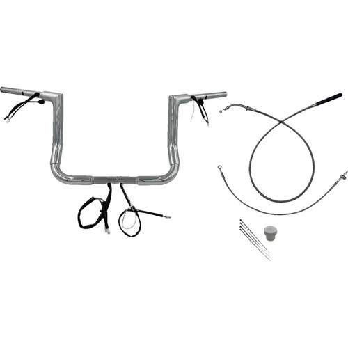 FAT Baggers INC. #649012 - 1-1/2" EZ Install Flat Top Handlebar - 12" - Chrome