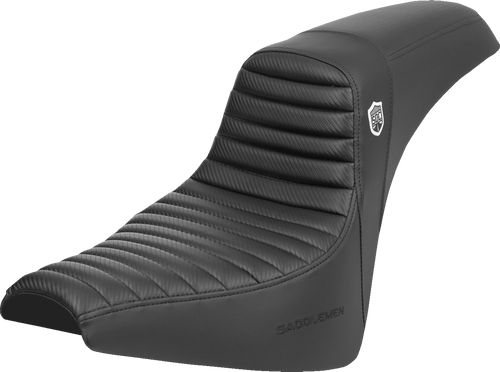 Saddlemen Pro Series SDC Performance Seat - w/o Backrest - Tuck-n-Roll/Carbon Fiber - Gripper - FX '18-'24