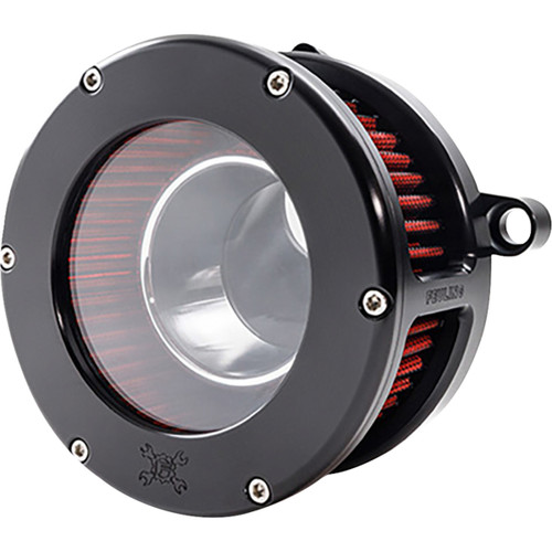 Feuling Parts #5474 - BA Air Cleaner Kit - Black/Clear with Red Filter - M8