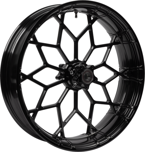Arlen Ness #91.651 Wheel - Fat Factory - Forged - Front - Black - 21x5.5