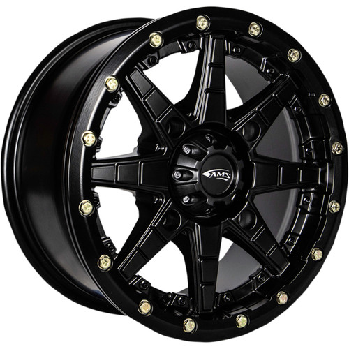 AMS #4753-046AS - Wheel - Roll'n 106 - Front/Rear - Black - 14x7 - 4/137 - 5+2