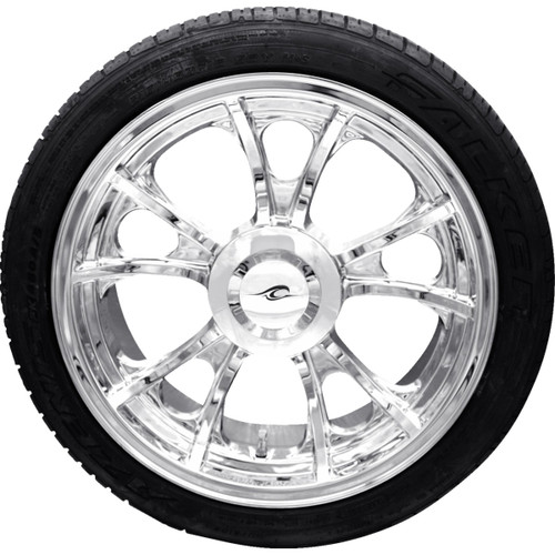 Coastal Moto #PKG-LGO-187T-CH - Largo 3D Rear Wheel - Chrome (18") | Falken Tire (215/45ZR18) - Trike