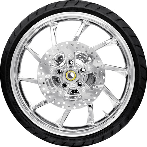 Coastal Moto #PKG-HUR213CH-ABST - Hurricane Front Wheel - Chrome (21") | Rotors (11.8") | Dunlop Tire (130/60B21)