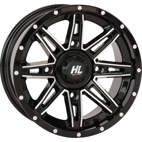 High Lifter #14HL22-1137 - Wheel - HL22 - Front/Rear - Gloss Black w/Machined - 14x7 - 4/137 - 4+3 (+10 mm)