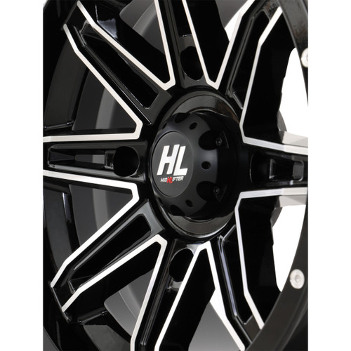 High Lifter #14HL22-1137 - Wheel - HL22 - Front/Rear - Gloss Black w/Machined - 14x7 - 4/137 - 4+3 (+10 mm)