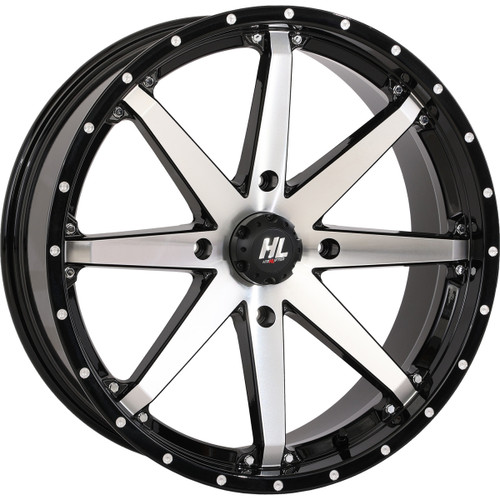 High Lifter #20HL10-1156 - Wheel - HL10 - Front/Rear - Gloss Black w/Machined - 20x7 - 4/156 - 4+3 (+10 mm)