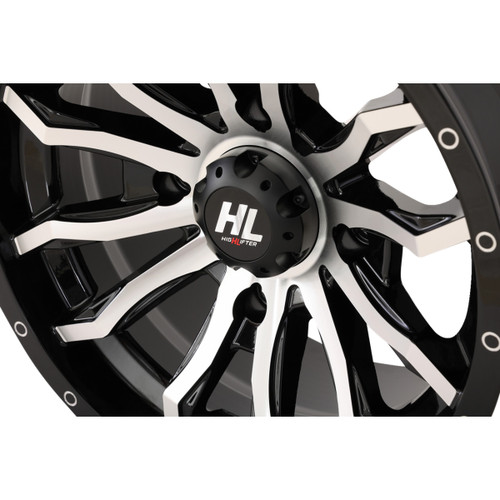 High Lifter #22HL21-1137 - Wheel - HL21 - Front/Rear - Gloss Black w/Machined - 22x7 - 4/137 - 4+3 (+10 mm)
