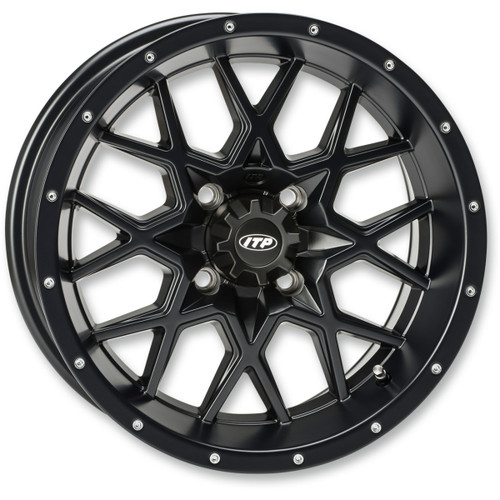 ITP #1228627536B - Wheel - Hurricane - Front/Rear - Black - 12x7 - 4/110 - 5+2
