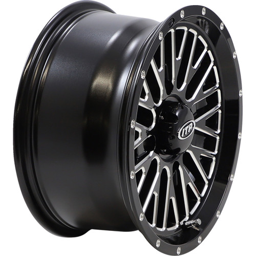 ITP #1422735731B - Wheel - Momentum - Front/Rear - Black/Milled - 14x7 - 4/137 - 5+2 (+30 mm)