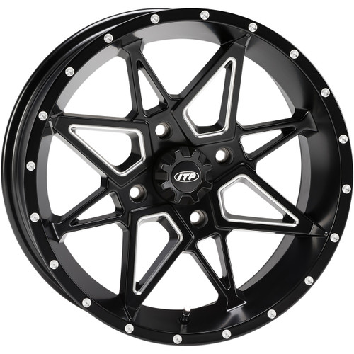 ITP #1421954727B - Wheel - Tornado - Rear - Black - 14x7 - 4/110 - 2+5