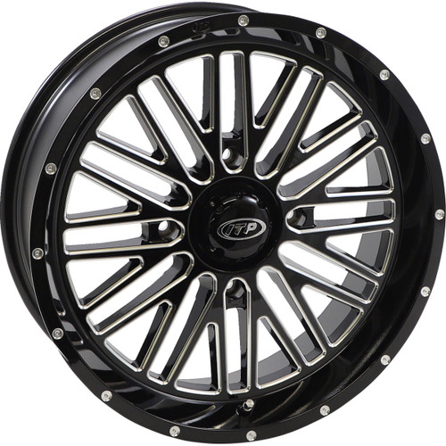 ITP #1822743731B - Wheel - Momentum - Front/Rear - Black/Milled - 18x6.5 - 4/156 - 4+2.5 (+10 mm)
