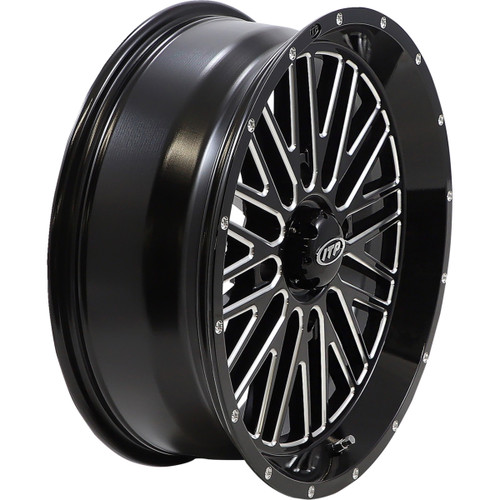 ITP #1822743731B - Wheel - Momentum - Front/Rear - Black/Milled - 18x6.5 - 4/156 - 4+2.5 (+10 mm)