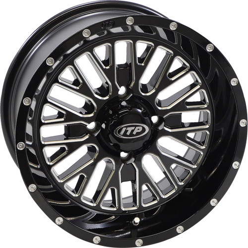 ITP #2022744731B - Wheel - Momentum - Front/Rear - Black/Milled - 20x6.5 - 4/137 - 4+2.5 (+10 mm)