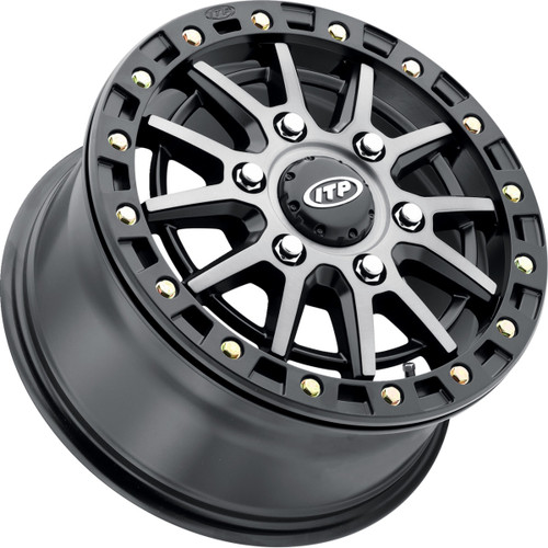 ITP #1622626720B - Wheel - SD10 Beadlock - Front/Rear - Brushed Gray w/Black - 16x7 - 6/5.5 - 78.9 mm