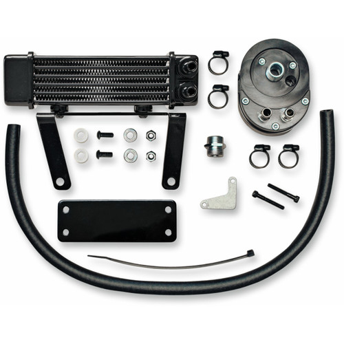 Jagg OIL Coolers #750-1290-0323 - Oil Cooler Kit - Low Mount - Softail