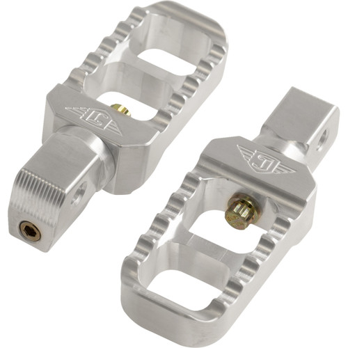 Joker Machine #08-642-8 - Serrated Stubby Foot Pegs - Silver - Indian