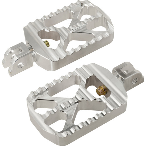 Joker Machine #08-646-6 - Bear Claw Foot Pegs - Silver - Harley-Davidson