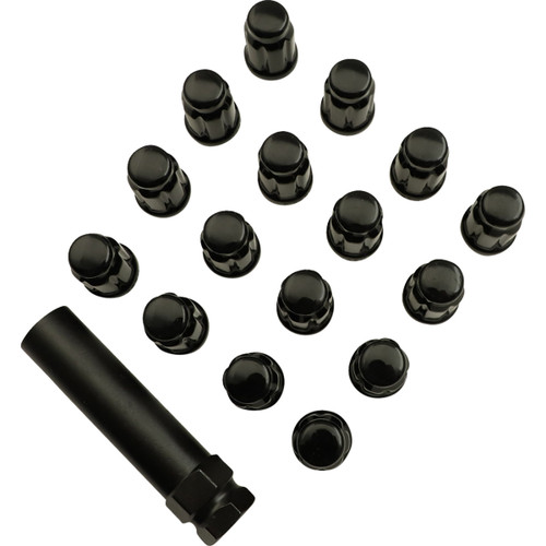 Moose Offroad - Lug Nuts - Splined - 3/8-24 - Black - 16 Pack
