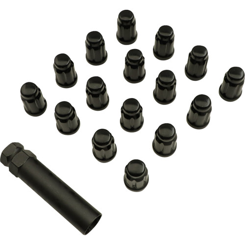 Moose Offroad - Lug Nuts - Splined - M12 x 1.25 - Black - 16 Pack