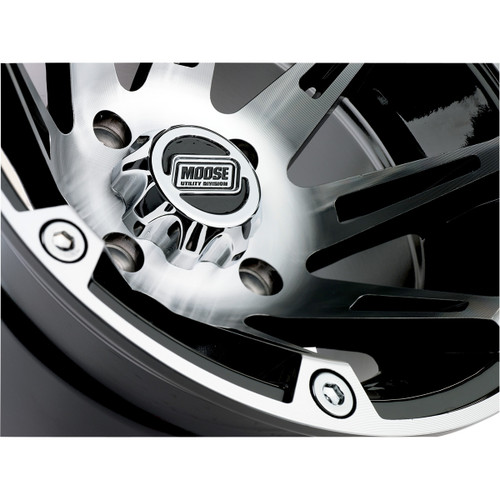 Moose Offroad - Wheel - 387X - Front - Machined Black - 12x7 - 4/110 - 4+3