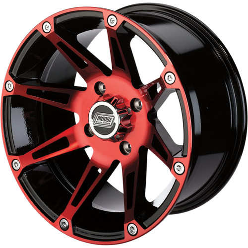 Moose Offroad - Wheel - 387X - Front - Anodized Red/Black - 12x7 - 4/110 - 4+3