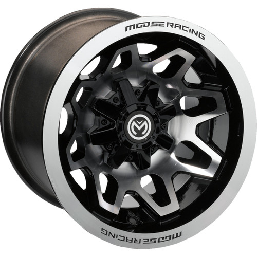 Moose Offroad - Wheel - 416X - Front/Rear - Machined Black - 12x7 - 4/156 - 4+3