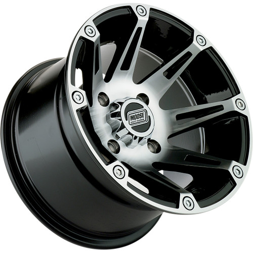 Moose Offroad - Wheel - 387X - Rear - Machined Black - 14x8 - 4/136 - 4+4