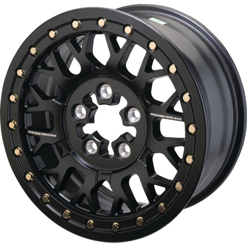 Moose Offroad - Wheel - 346X - Beadlock/6 Lug - Front/Rear - Black - 15x7 - 6/5.5 - 5+2