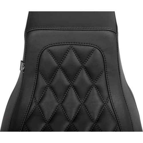 Mustang #88416 - One Piece 2-Up Squareback Seat - Double Diamond - Smooth - FLH/FLT '23-'25