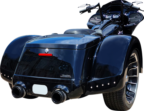 Bagger Nation #FPSFK-N-NO-5TB-B - Pro Street Rear Fender - Black Plate Frame - No Outlet