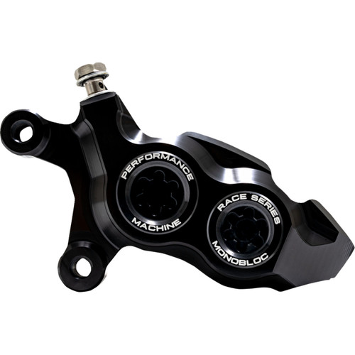 Performance Machine (PM) #0053-2957-MB - Caliper - 137 X 4B - Left - Black Anodized with Black Bore Caps