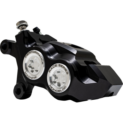 Performance Machine (PM) #0053-2957-MC - Caliper - 137 X 4B - Left - Black Anodized with Clear Bore Caps