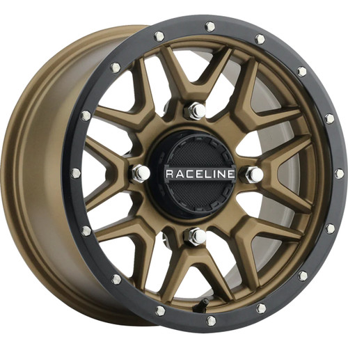 Raceline Wheels #A94BZ-47011+10 - Wheel - Krank - Simulated Beadlock - Front/Rear - Bronze - 14x7 - 4/110 - 5+2 (+10 mm)