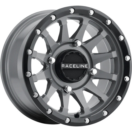 Raceline Wheels #A95SG-47056+10 - Wheel - Trophy - Simulated Beadlock - Front/Rear - Stealth Gray - 14x7 - 4/156 - 5+2 (+10 mm)