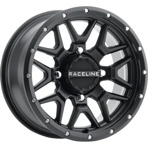 Raceline Wheels #A94B-57037+10 - Wheel - Krank - Simulated Beadlock - Front/Rear - Black - 15x7 - 4/137 - 5+2 (+10 mm)