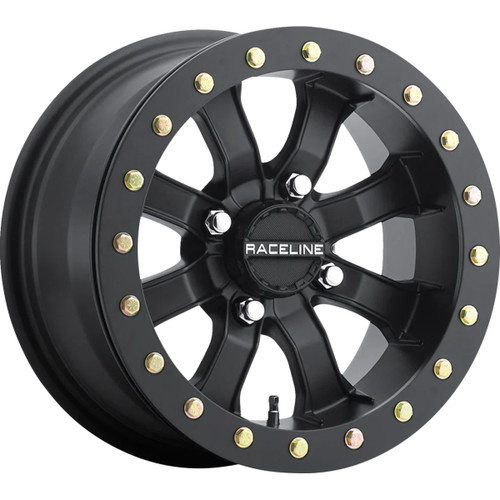 Raceline Wheels #A71B-57056-00 - Wheel - Black Mamba - Beadlock - Front/Rear - Black - 15x7 - 4/156 - 0 mm