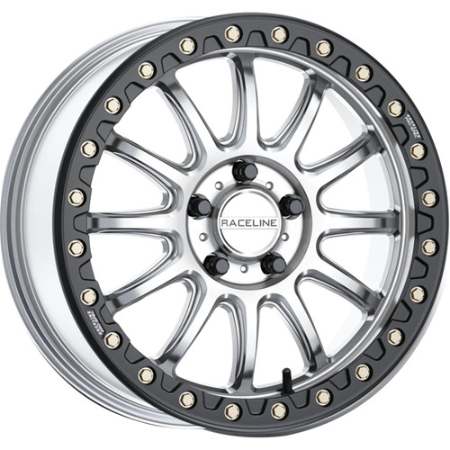 Raceline Wheels #A14SB-77037+40 - Wheel - Alpha - Front/Rear - Hyper Silver/with Black Ring - 17x7 - 4/137 - +40 mm