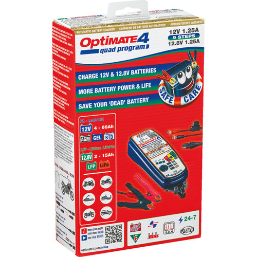 Tecmate #TM631 - Battery Charger/Maintainer - Quad Programer