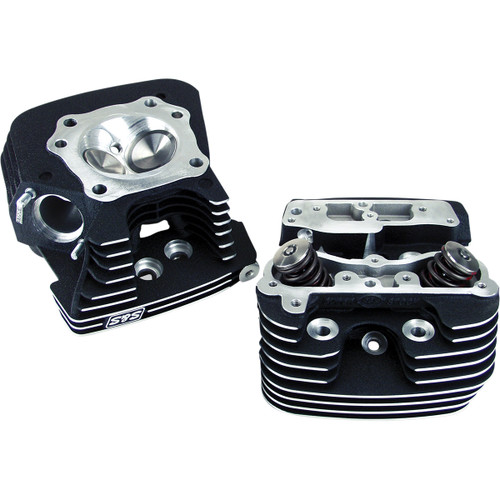 S&S Cycle #90-1504 - Cylinder Head Kit - Super Stock™ - Black - Evolution Big Twin '88-'99