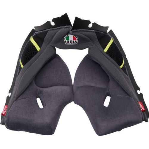 Agv Pista GP RR Cheek Pads - Gray/Yellow - XL
