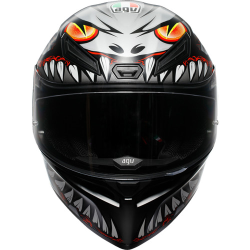 AGV #2118394003-044-S - K1 S Helmet - Lyzard - Matte Black/Gray/Red - Small