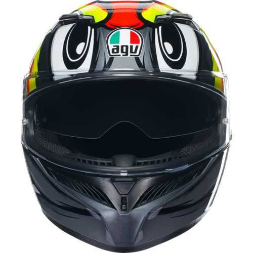AGV #2118381004012L - K3 Helmet - Birdy 2.0 - Gray/Yellow/Red - Large