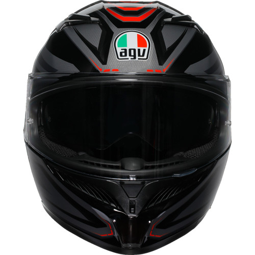 AGV #2118381004-021-M - K3 Helmet - Syth - Black/Red - Medium